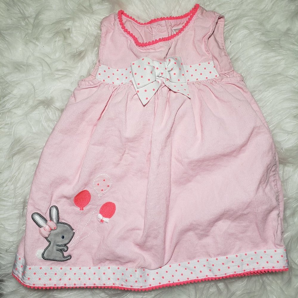 Gymboree l Easter Pink Corduroy Bunny Dress 6-12M